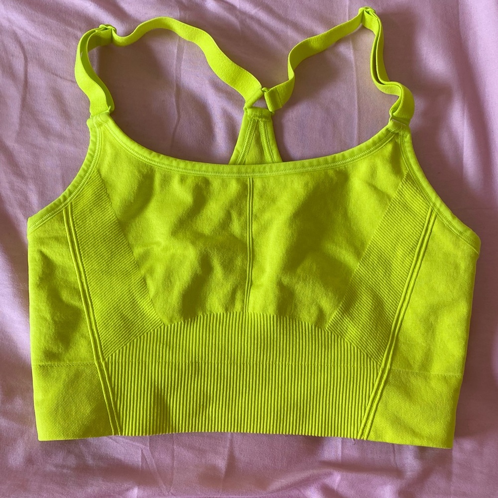 Athletic women’s sports bra All In Motion yellow